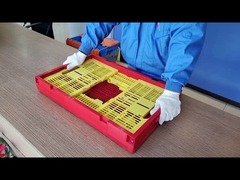 48 리터 저장 상자 포트 플라스틱 겹쳐질 수 있는 운송 상자 접이식 채소 상자