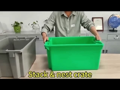 자유로이 플라스틱 이동 상자 컨테이너 크레이트 소다 스택블 플라스틱 크레이트 23.6x15.7x11.8 인치