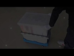 플라스틱 돌리 가벼운 디자인 부착 된 뚜?? 네스타블 크레이트 플라스틱 플랫폼 돌리