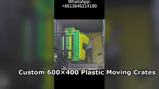 600×400×315mm 부착형 뚜껑 컨테이너 – 뚜껑이 있는 물류용 튼튼한 플라스틱 상자