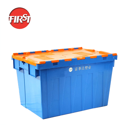 주문 PP 물질 횡단 Dim 550*370*350mm 수산물 창고 보관용 맞춤형 솔리드 박스 온라인 제조