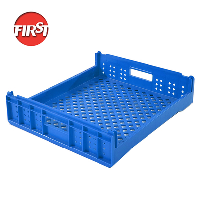 주문 실크 프린팅 FIRST 스택 할 수 있는 플라스틱 빵 트레이 과일 채소 토테용 550*480*130mm 온라인 제조