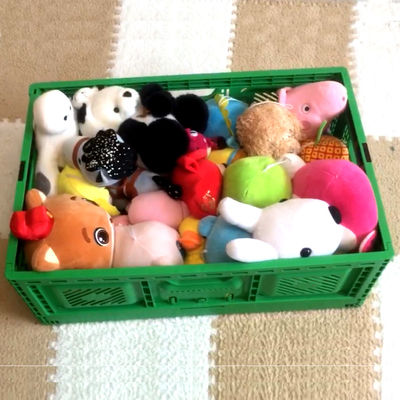 주문 겹쳐질 수 있는 플라스틱 접는 상자 슈퍼마켓 중량 23.6 