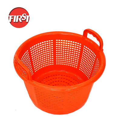 주문 PP 해산물 겹쳐질 수 있는  Mesh Basket Crate Barrel 저장 42cmx23cm 오렌지 온라인 제조