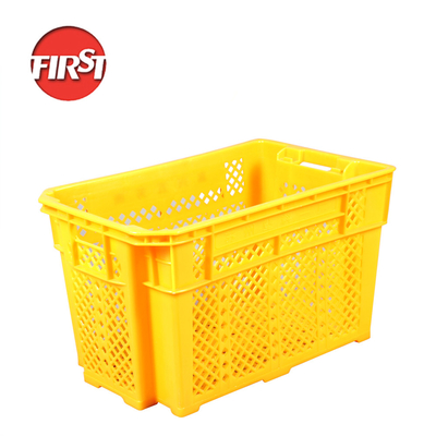 주문 과일 채소용 플라스틱 이동 상자 컨테이너 내부 크기 590x410x330mm 온라인 제조