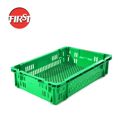 주문 690x470x150mm 지속 가능한 저장 솔루션을위한 플라스틱 운송 상자 재사용 온라인 제조