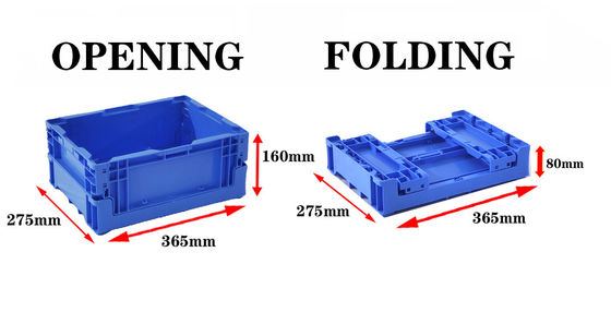 주문 Plastic Foldable Crate Stackable Plastic Moving Crates Logistics Transport Warehouse Plastic Container 온라인 제조