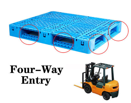 주문 PP Stackable Warehouse heavy duty plastic pallet Four Way Forklift Entry Sustainability 온라인 제조